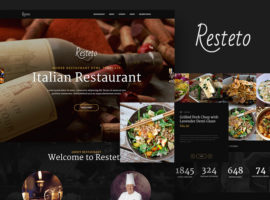 Resteto One-page Restaurant Premium Template