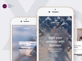 Statmen Walkthrough iOS UI Kit for Adobe XD