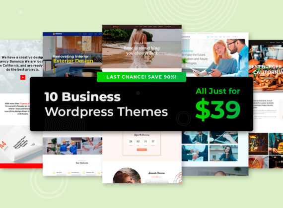 LAST CHANCE, SAVE 90%! 10 Corporate & Creative WordPress Themes — only $39!
